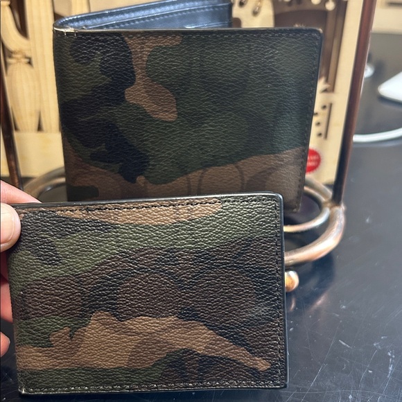 Coach Men's Authentic Camouflage Card Wallet Holder Set/Wallet & Card Holder! - Picture 1 of 11